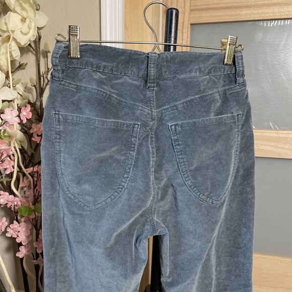 We The Free Gray Corduroy Button Fly Pants Size 25 High Waisted Boho Skinny - Picture 6 of 7
